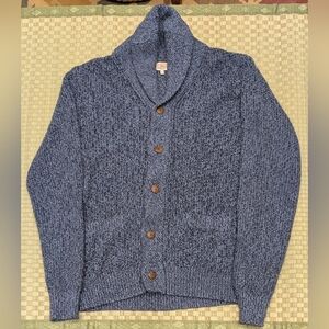 Faherty Marled Cotton Cashmere Cardigan Navy Night Men's Size Medium